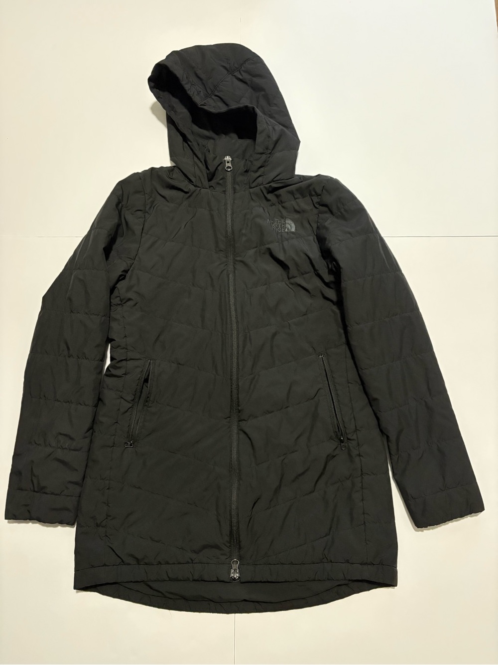 The North Face Womens Small Black Hooded Insulated Jacket Coat - Picture 1 of 6